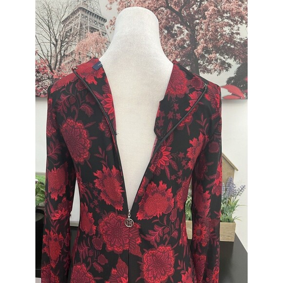 Tommy Hilfiger Women’s Shift Dress Size 2 Floral Long Sleeve Zipper Back - Picture 8 of 12